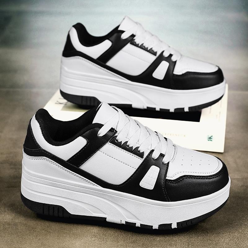 29-40 Детские четырехколесные разборные плоские туфли Runaway Shoes / Колесные скейт-кеды с колесами для женщин