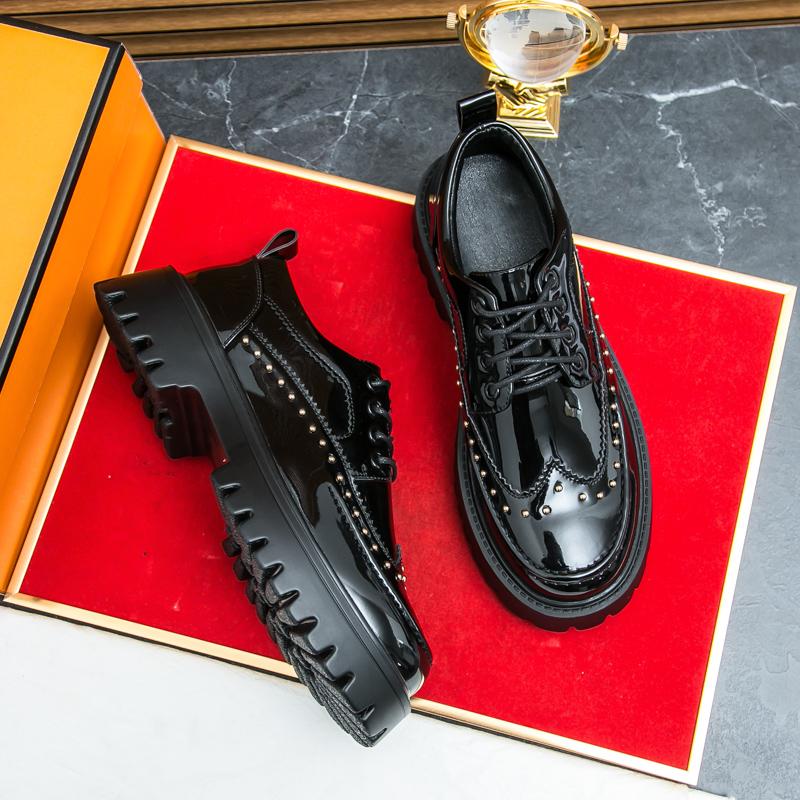 Мужские туфли-лифты на платформе, уличные шнурки, черные кожаные оксфорды, свадебное платье, танцевальный бизнес, формальный смокинг, увеличивающий рост, пиджаки для выпускного вечера, обувь для мужчин