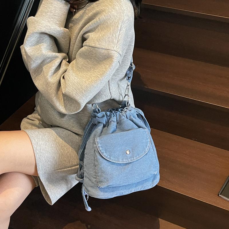 Женская сумка через плечо из денима большой емкости, сумка для путешественников на плечо