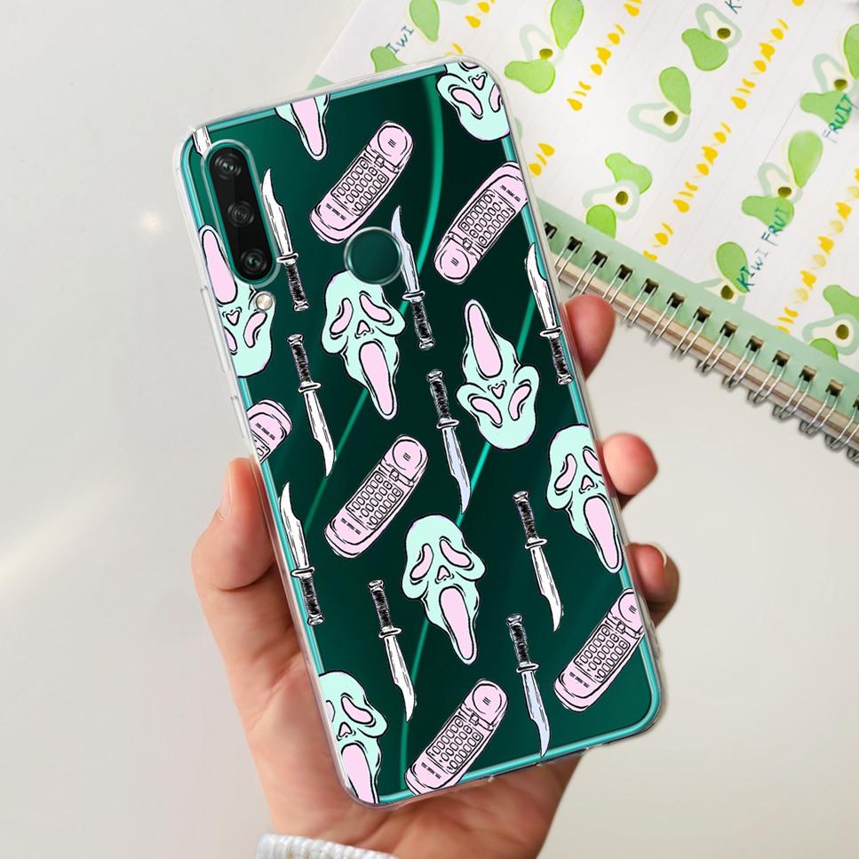 New Case For Huawei Y6p MED-LX9 Luxury Flower Love TPU Soft Silicone Back Cover For Huawei Y6p Y6P 2020 Bumper Phone Case Funda