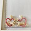 Girls Gifts White Heart Rabbit Korean Style Jewelry Animal Earrings Women Earrings Resin Jewelry