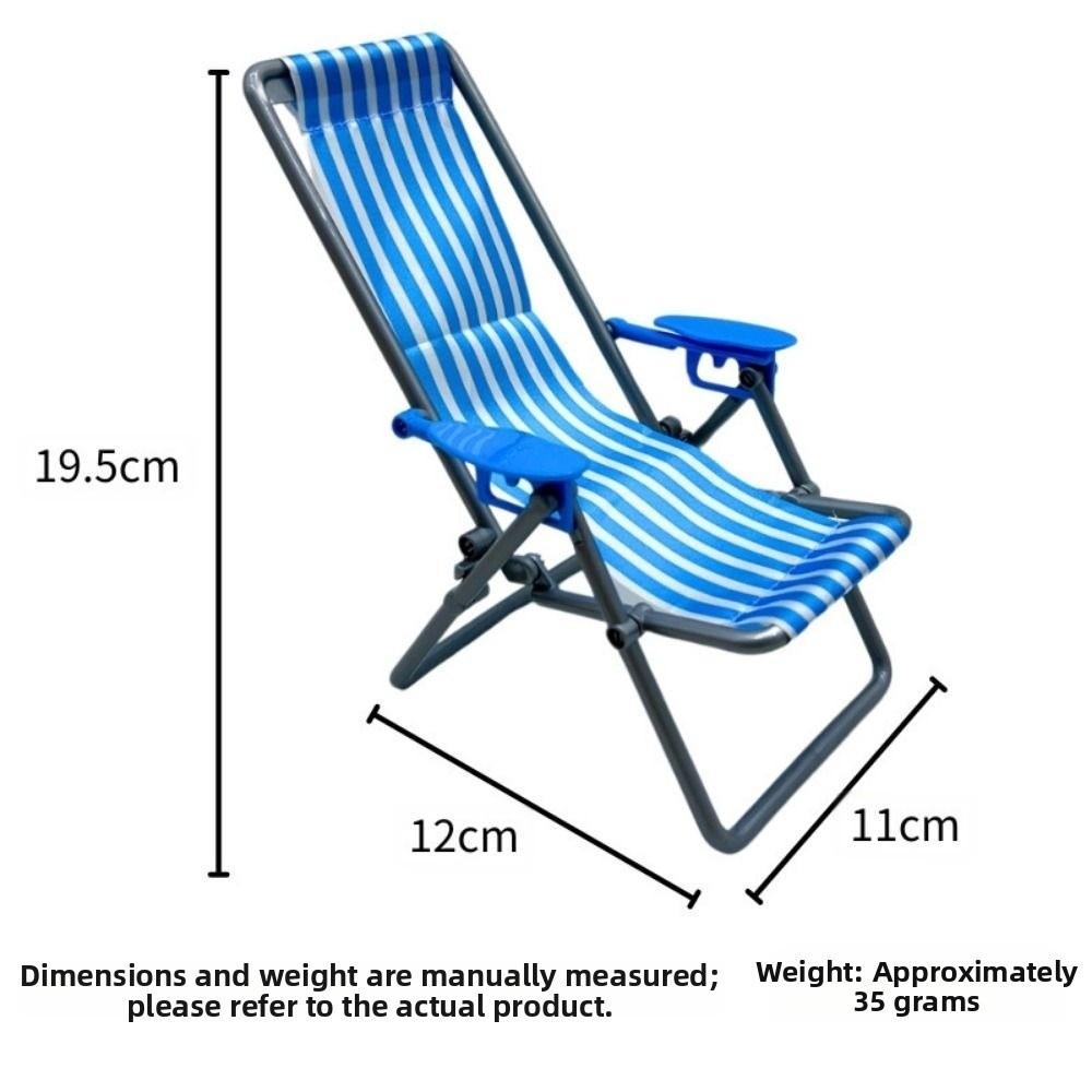4 Colors Foldable Beach Chair Model Mini Dolls House Furniture Decoration Outdoor Dollhouse