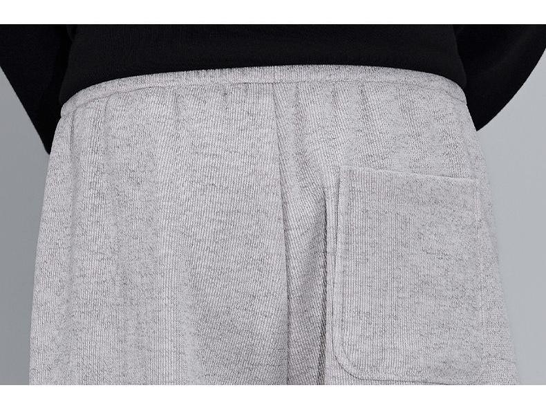 Мужские модные спортивные брюки свободного кроя на флисовой подкладке - осенне-зимние, прямого кроя, в стиле "папа"