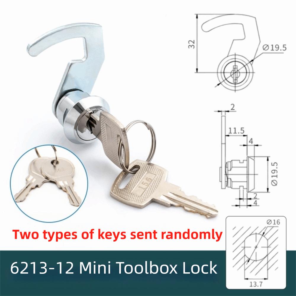 Rust-Resistant Mini Cam Lock with Quick Clip Metal Cabinet Silver Cash Box Lock Easy Replacement with Keys Security Cabinet Lock