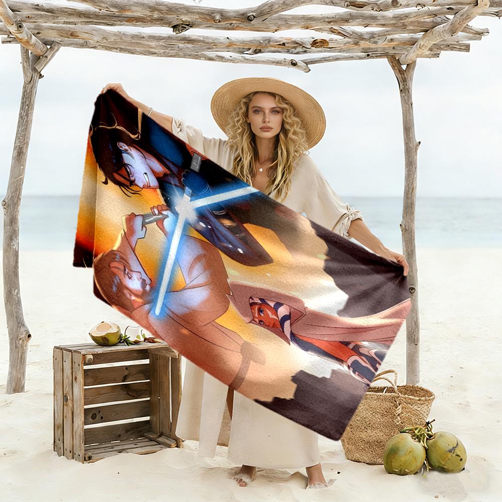 Star Wars Beach Towel Super Soft Microfiber Quickdry Fabric Comfortable Lightweight Portable for Swimming,Beach,Camping, Travel, Beach Accessories,Gym