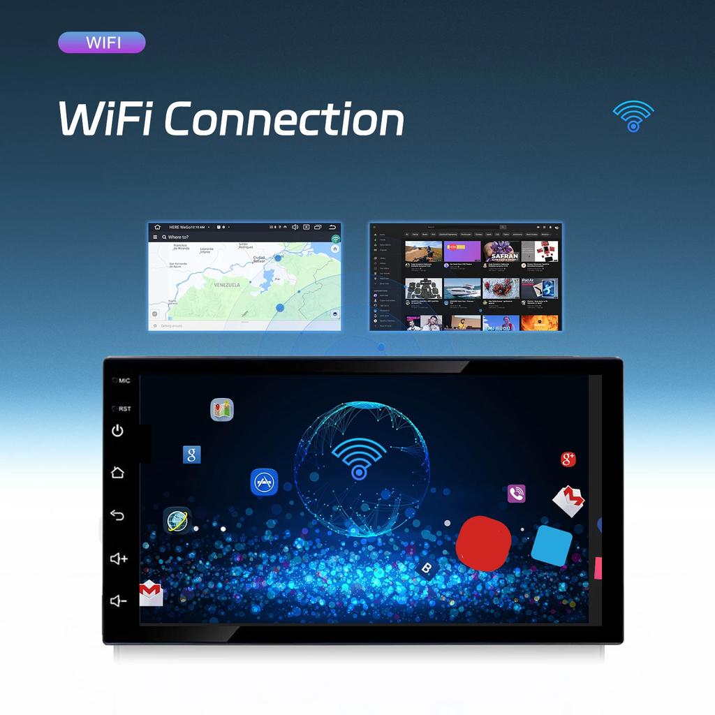 Universal 1 Din 10"2+32G Android Radio Auto Android Car Player Support Mirror Link Rear View WIFI GPS BT FM Steering Wheel Control