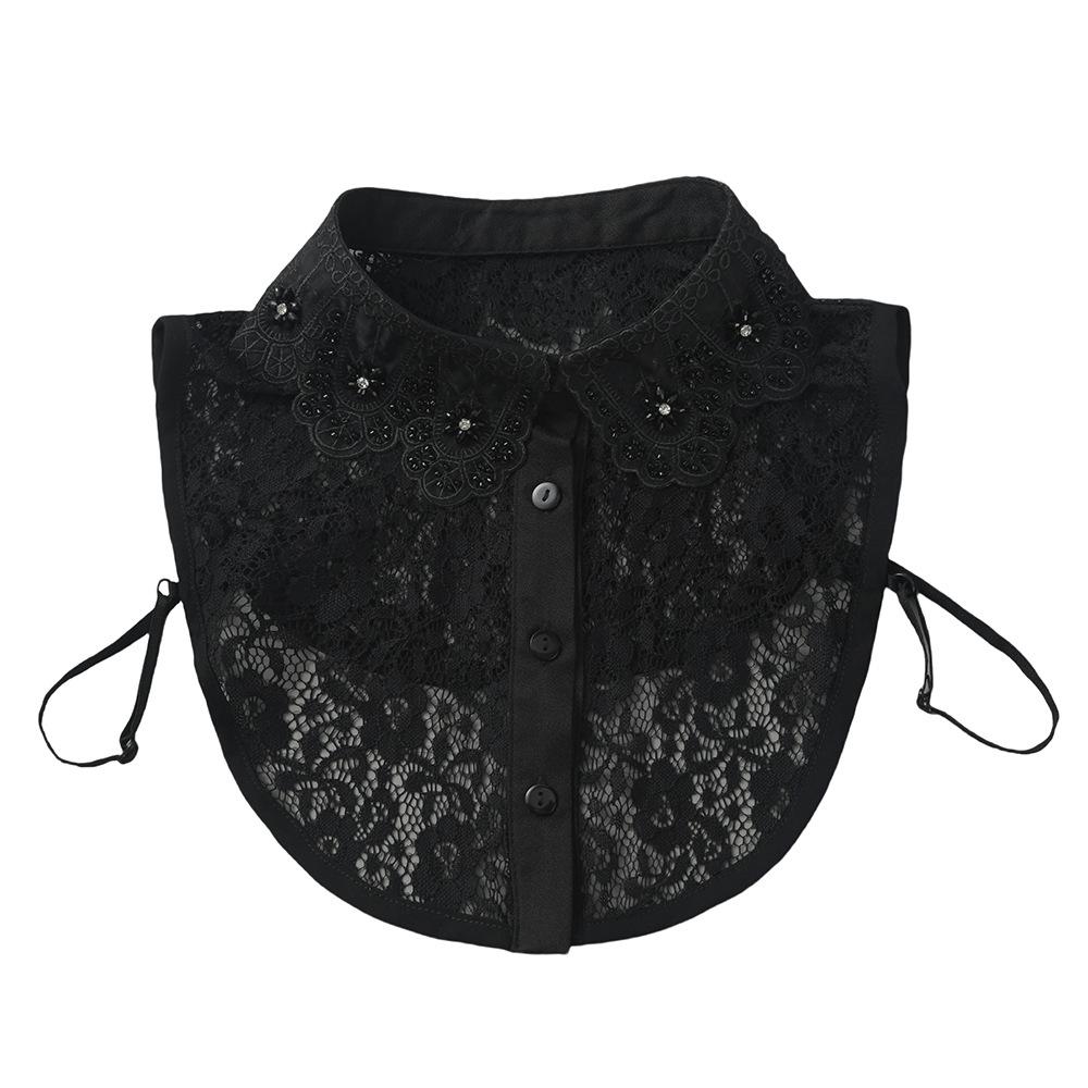 Women'S Fake Collar Lace Fake Neck Shirt Collar With Decorative Crew Neck Sweater Shirt Fake Collar