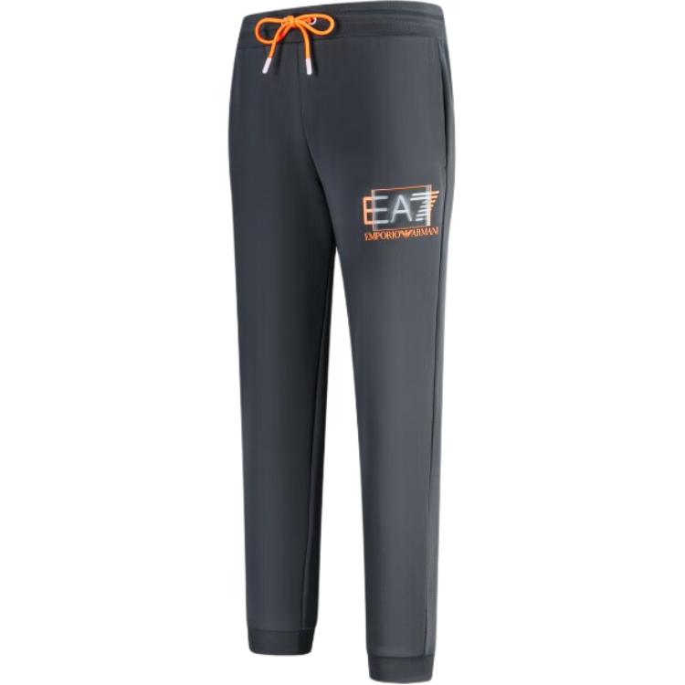 Emporio Armani EA7 Весна/Лето 23 Однотонные повседневные брюки с принтом логотипа Мужские брюки Серый 3RPP54-PJ16Z-23S-1977