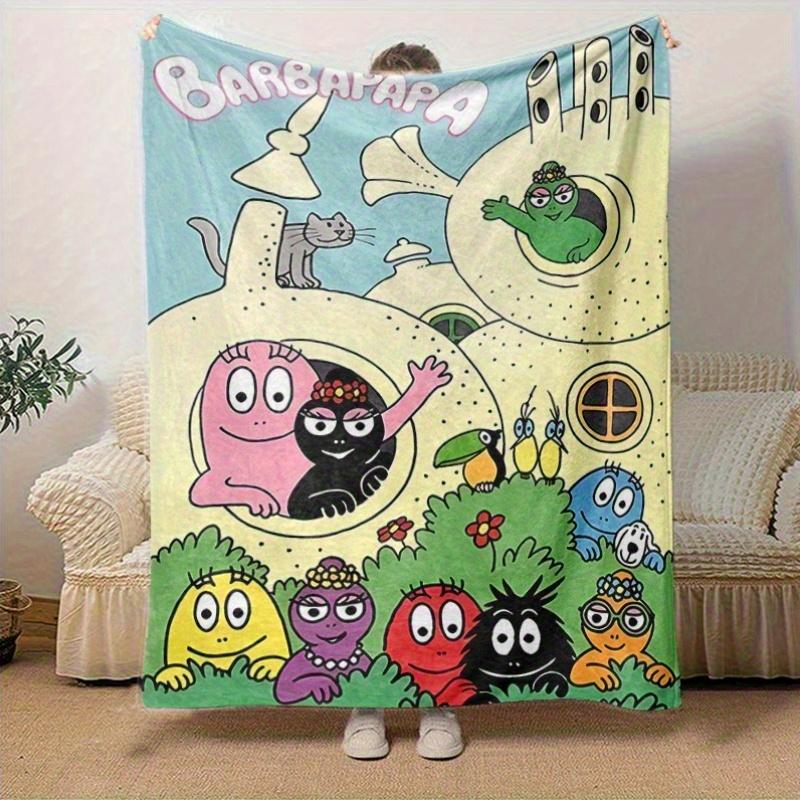 1pc, Barbapapa Family Throw Blanket, Soft & Cozy Home Decor for Couch, Bed, Car, Travel, Camping, Office Nap, Perfect Gift for FriendsB013