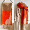 Autumn And Winter European And American Style Imitation Cashmere Classic Geometric Tassel Thickened And Lengthened Versatile Outdoor Scarf