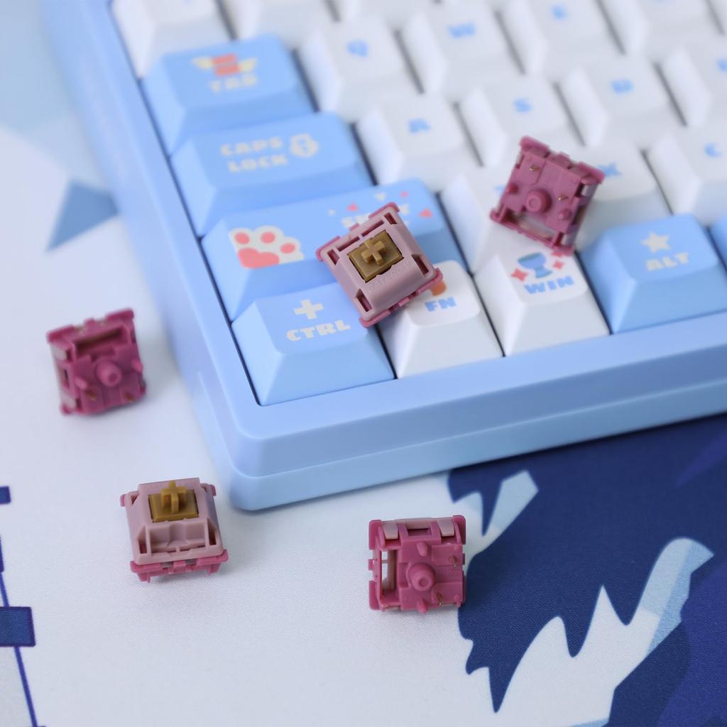 Клавиатура GATERON Mountain Top, линейная RGB-подсветка, 5 контактов, 22 мм, двухступенчатая пружинная заводская клавишная кнопка для механической клавиатуры MX, предварительно смазанная (35