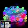 RGBIC Круглый шар 5V USB Bluetooth LED Гирлянда Приложение Музыкальный контроллер Наружный водонепроницаемый атмосферный свет для кемпинга украшение сада