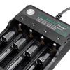 Li-ion Battery 18650/18500/16340/14500/26650 4 Slot Battery Charger For 18650 Charging USB Charger