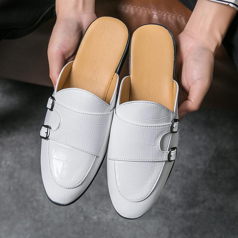 Мужские зеленые белые полушлепанцы для вождения, туфли-монки, мужские повседневные мюли, мокасины, дышащие лоферы, Zapatos Hombre