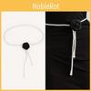 Waist Fashion Pearl Chain With Camellia Flower Decor Women Dress Accessory
