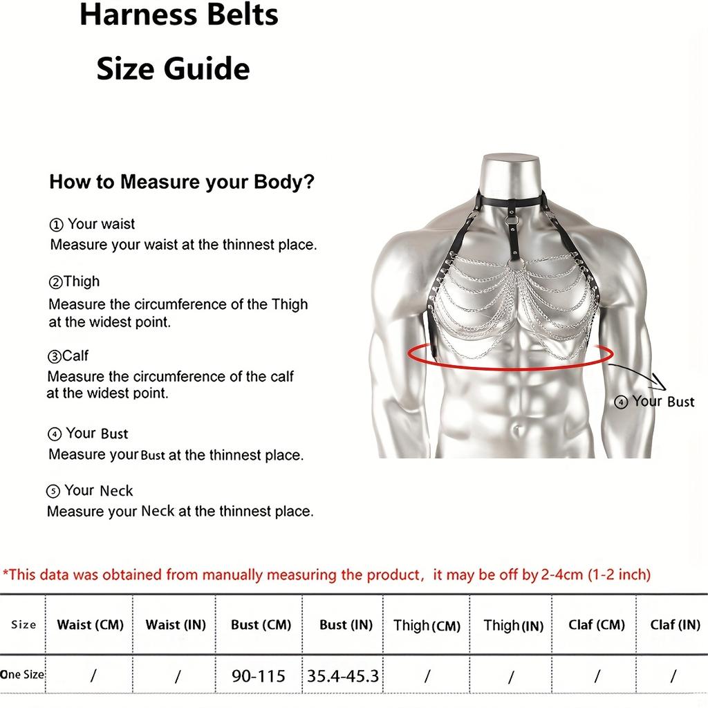 Мужская нагрудная портупея из ПУ кожи в панк уличном стиле Burning Men Ремень-портупея Регулируемый пояс на талию для вечеринки косплея