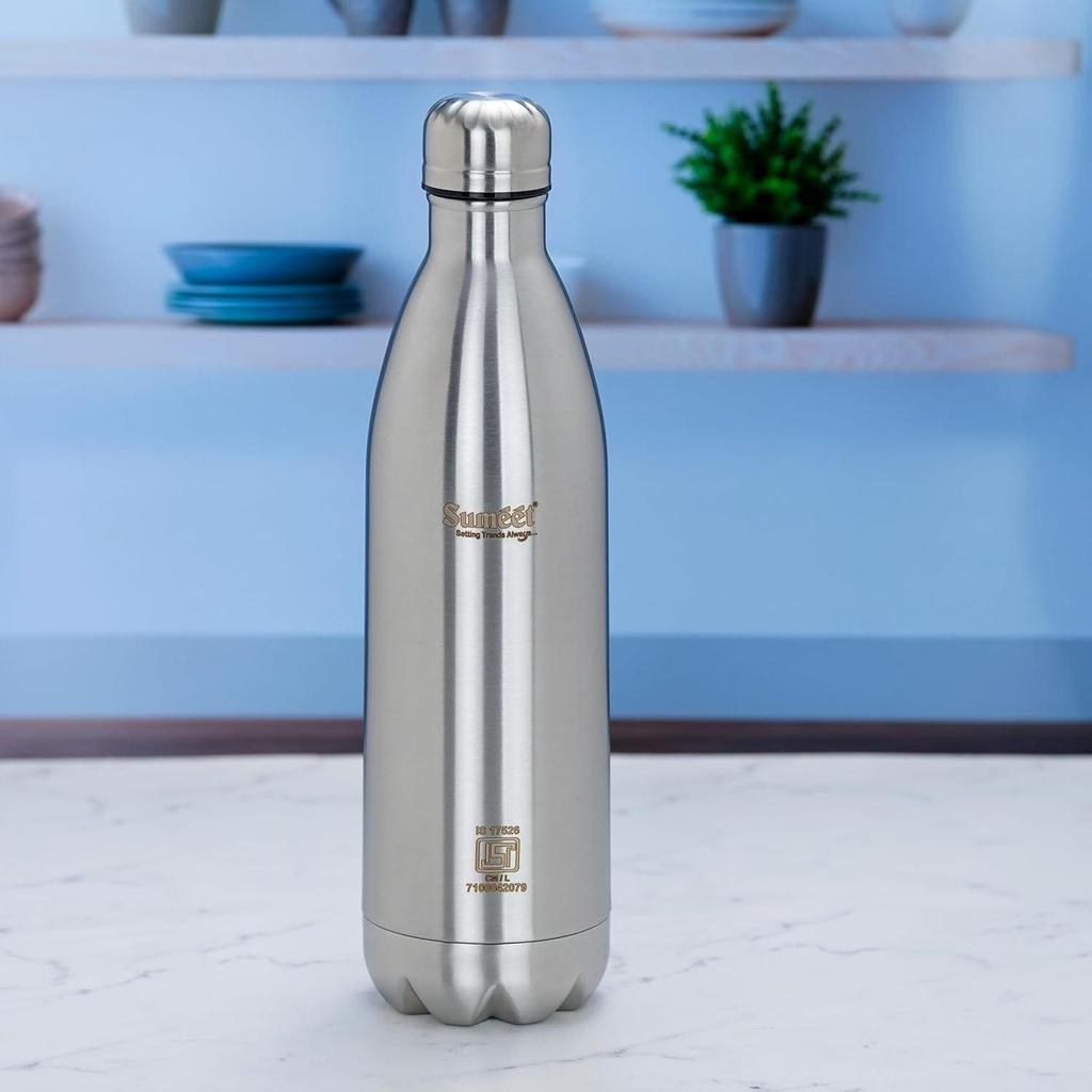 Термос Thermo1000 из нержавеющей стали, герметичный, с двойными стенками, для горячей и холодной воды, 24 часа в сутки, сертифицированный ISI, для школы, колледжа и путешествий, новый