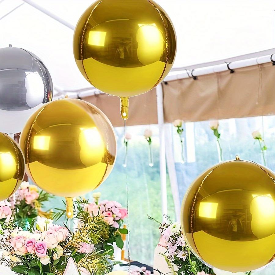 10 круглых 4D-шариков из алюминиевой фольги, подойдут для свадеб, дней рождения, а также отлично подойдут для помолвок и выпускных церемоний.