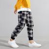 Детские брюки в клетку весна/осень - повседневные брюки в корейском стиле для мальчиков