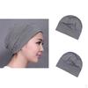 2 хлопковых нашивки для ночного сна унисекс для взрослых, однотонная шапка для сна