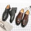 Autumn Men Dress Shoes Fashion Leather Lace -Up Men 'S Casual Shoes British Style Business Office Footwear Formal Shoes Man