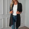 Женские легкие кардиганы с открытой передней частью, с длинным рукавом, повседневные, свободные, тонкие кардиганы