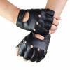 2Pcs Men Unisex Half Finger Gloves Punk Performance Gloves Cool Fingerless Mittens  for Driving