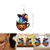 Хэллоуин Тематические Красочные Мультяшные Серьги с Призраками и Тыквами из Акрила для Женщин