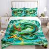 3pcs Dragon Art Duvet Cover Set, Cover For Bedroom Guest Room (1 Duvet Cover + 2 Pillowcase, Without Quilt),  yy250922123