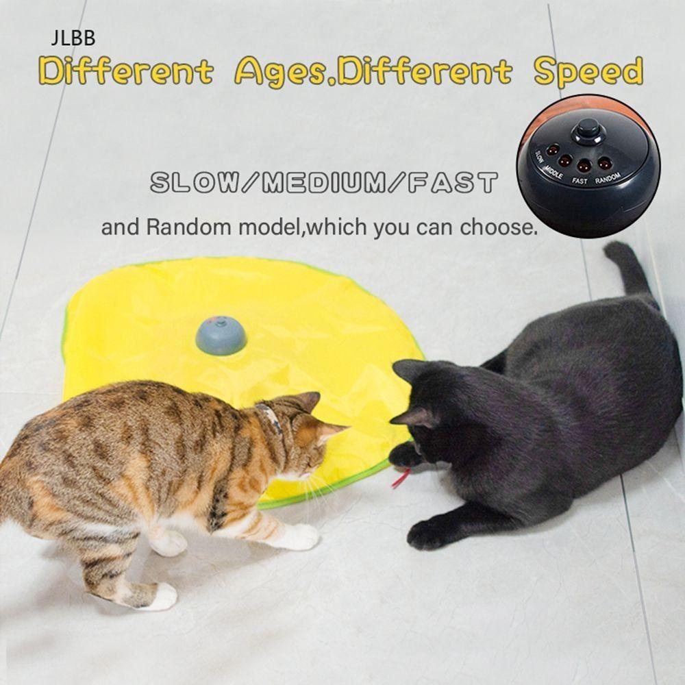 Feather Attachment Interactive Cat Toy Fabric Material Automatic Cat Toy Indoor Activity
