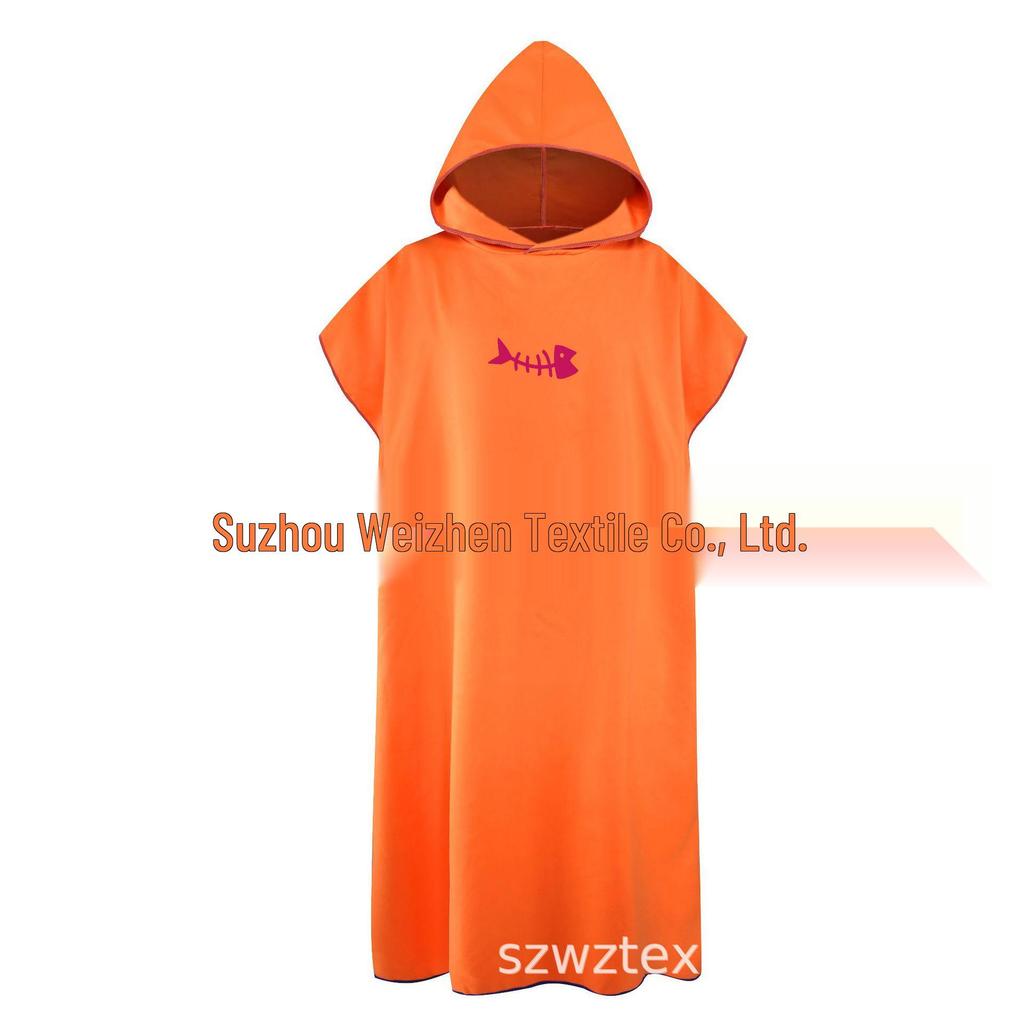 Двустороннее флисовое пляжное пончо: Носимый халат-полотенце для пляжа и дайвинга.