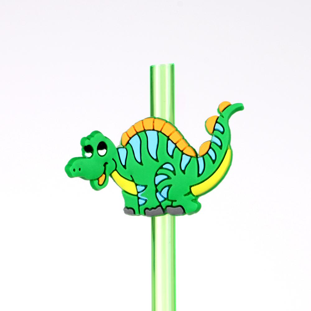 Drinking Decor Party Supplies Cartoon Pattern Dinosaur Reusable Straws Straws-Plastic Dino Theme