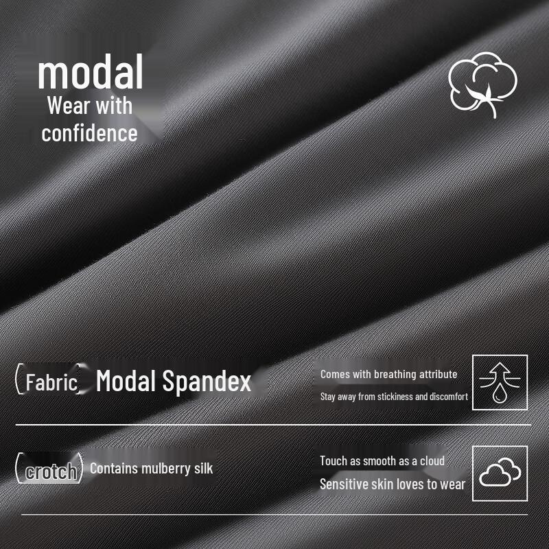 Youkeshu Мужские модальные трусы-боксеры, 3 шт.