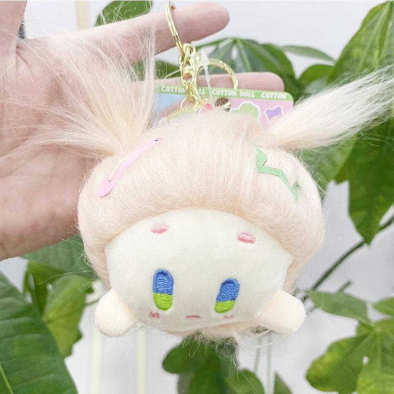 Cute Plush Hanging Doll Keychain Wholesale Stuffed Toy With Fluffy Bunny Ears Perfect Birthday Gift Characters)