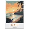 LNUYITR Hawaii Maui Vintage Travel Posters 08x12inch(20x30cm) Canvas Art Posters And Wall Art Picture Prints Modern Home Bedroom Decor Posters