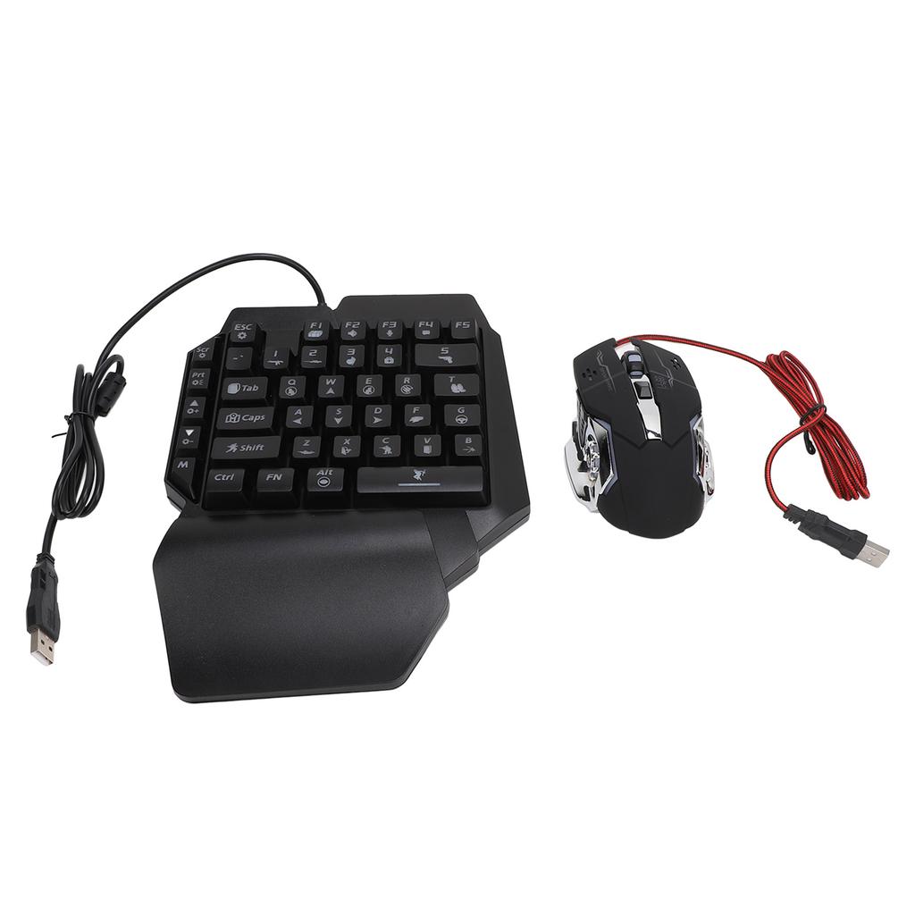 RGB Игровая клавиатура и мышь для одной руки, Комбо, Конвертер клавиатуры и мыши, Регулируемая подставка для телефона, Комбо 4 в 1 для мобильных игр