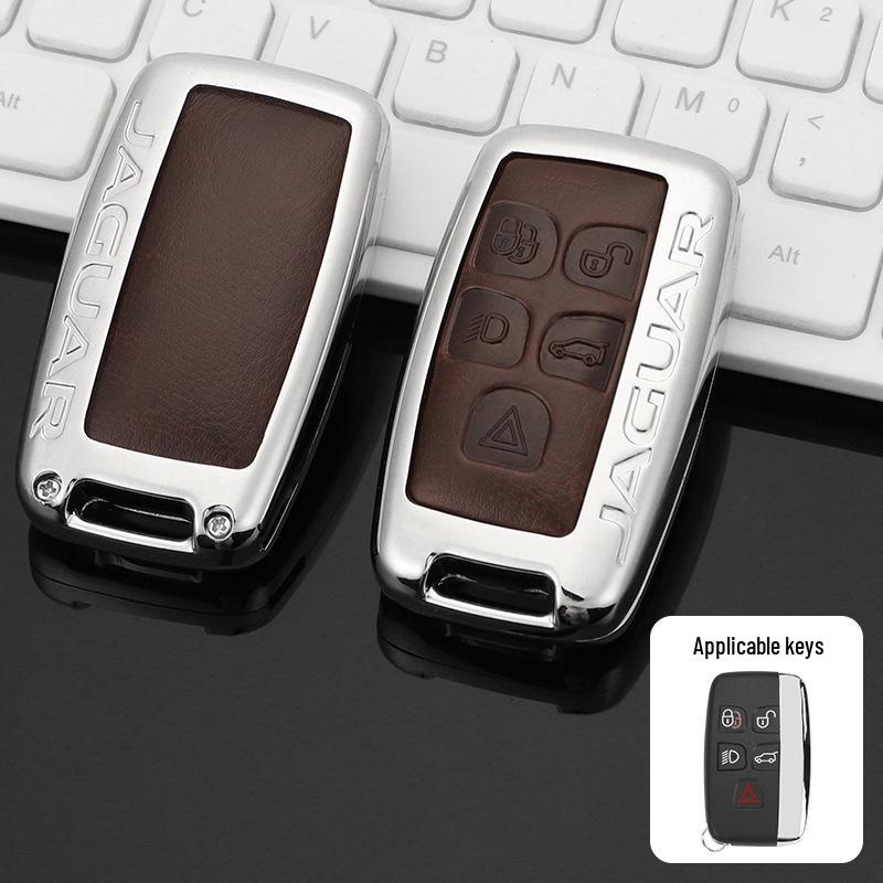 Чехол для ключа Jaguar: Совместимо с моделями XEL, XFL, F-Pace, XJL, XF, XE, F-Type 2022 – Роскошная сумка с пряжкой-ракушкой