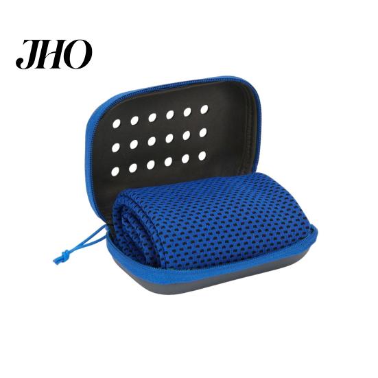 Sweat-absorbent Cooling Towel with Storage Box Quick Dry Mesh Cool Portable Gym Sweat for Extreme Heat Yoga Running Hiking Fitness Hot Weather