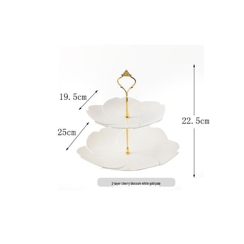 Трехъярусная подставка для торта к европейскому полуденному чаю - креативный многослойный пластиковый поднос для десертов и фруктовая тарелка