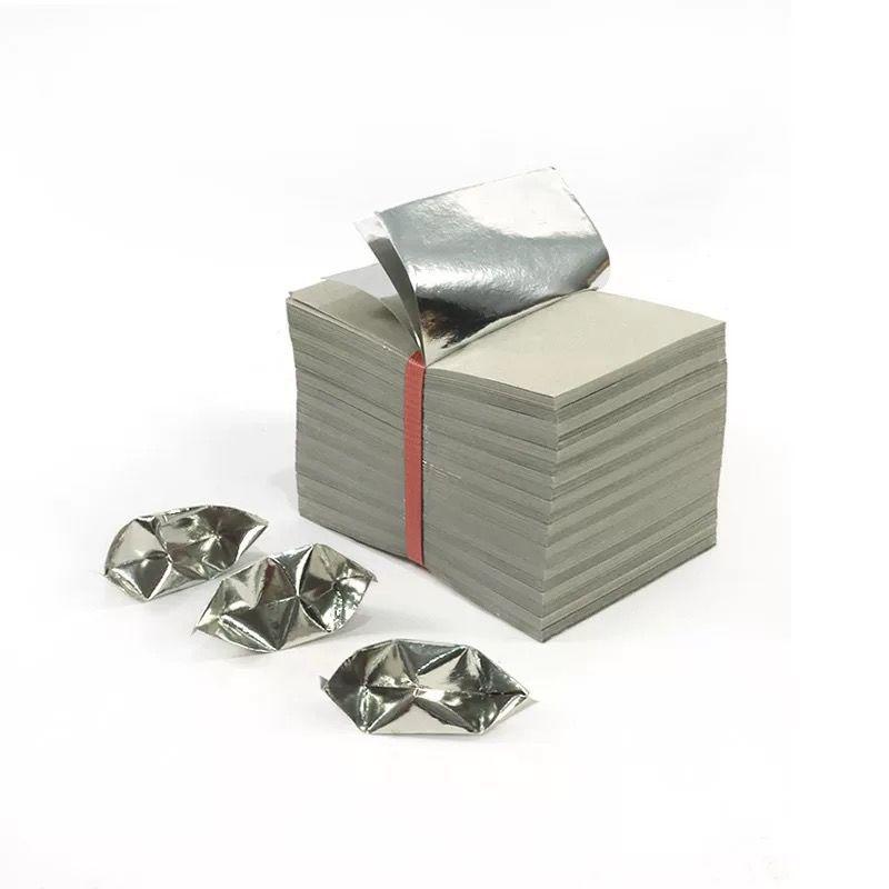 Жертвенные припасы: Ручная работа Золотые и Серебряные Слитки Оловянная Фольга Бумага для Поминальных Ритуалов Оригами Ламинированные Подарочные Листы