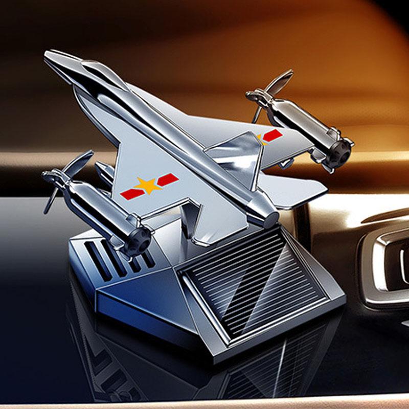1pcs Solar Car Air Freshener Creative Aircraft Decoration Mini Car Perfume Air Freshener Fragrance Car Airplane Ornament with Essential Oil