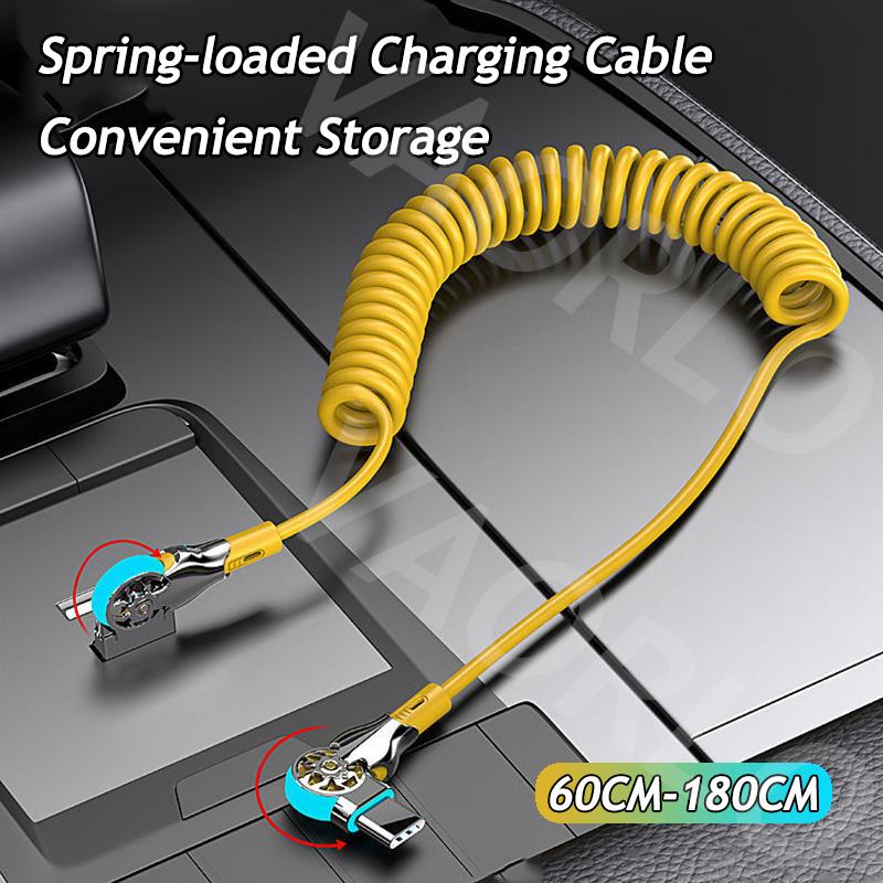 VAORLO Удлинительный кабель 120 Вт 6 А, кабель для быстрой зарядки для Type-C Micro 8Pin, кабель для суперзарядки, поддержка передачи данных по USB-линии