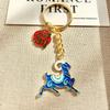 Creative Sheep Metal Keychain Compact Size Vintage Pendant Fashion Bag Charm for Purse Decor New Year Souvenir Gift