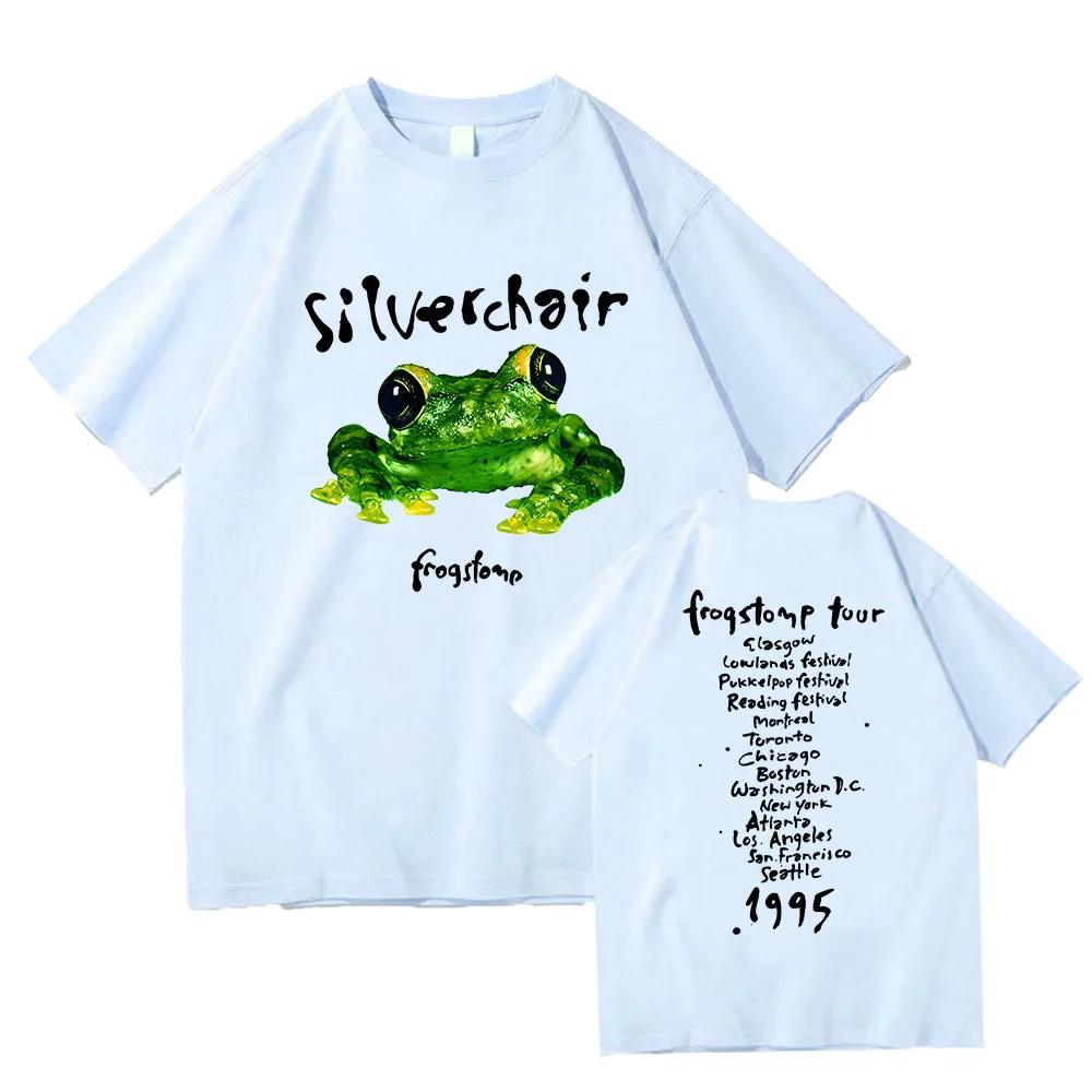 Футболки Silverchair Frogstomp 1995 с коротким рукавом для женщин/мужчин, хлопковая футболка в стиле хип-хоп, летняя повседневная готическая футболка унисекс