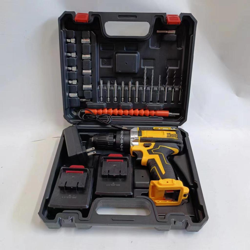 Дрель-шуруповерт DW 21V с литиевой батареей: Трехфункциональная ударная, двухскоростная, многофункциональная ручная дрель, электрическая отвертка.