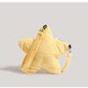 Cute Star Bag Fluffy Five-Point Star Shoulder Bag Unique Design Furry Crossbody Bag Fashion Accessory Women's Bag White