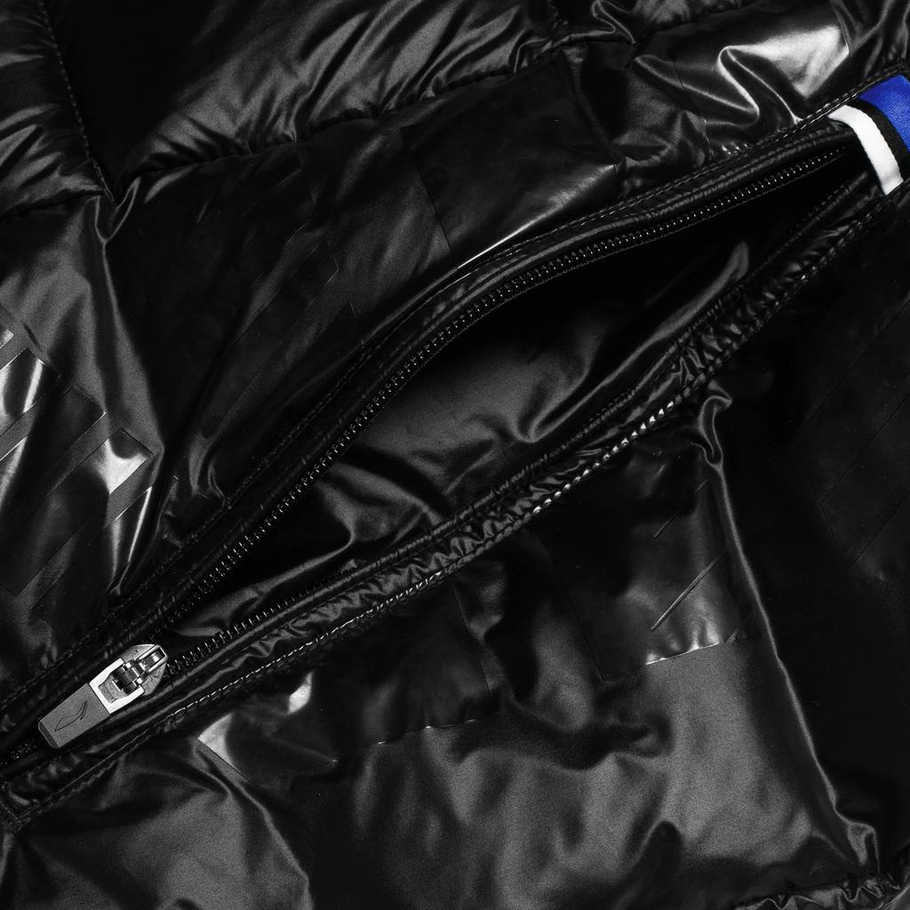 Пуховик Li Ning Table Tennis Series, однотонный, средней длины, с капюшоном, унисекс, верхняя одежда, черный AYMT021-1