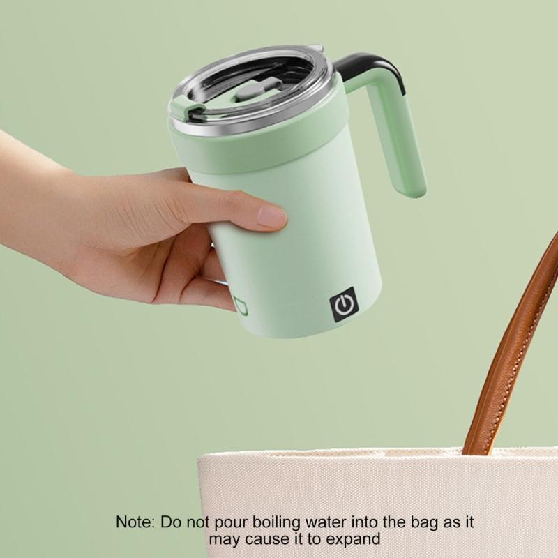 Magnetic Auto Stirring Cup Coffee Protein Shakes Electric Mixer Food Grade Stainless Steel Mixing Mug Detachable Base