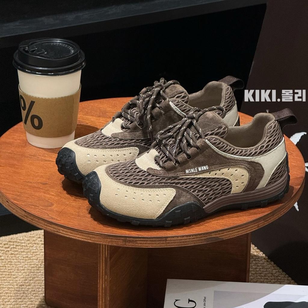 Ретро кожаная платформа сетка немецкие тренировочные туфли женские 2025 осень новая универсальная повседневная нескользящая спортивная обувь Форрест Гамп