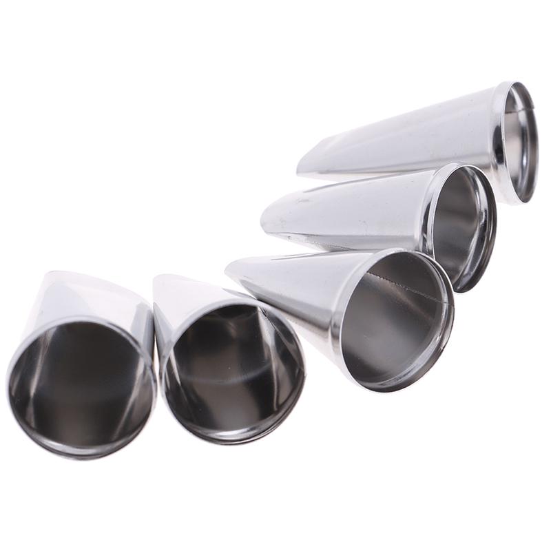 5Pcs Rose Petal Metal Cream Tips Cake Decorating Tool Icing Piping Nozzles